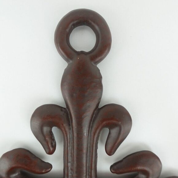 Iron Cross Medieval Ornate Gothic Fleur De Lis Wall Decor - Picture 7 of 11